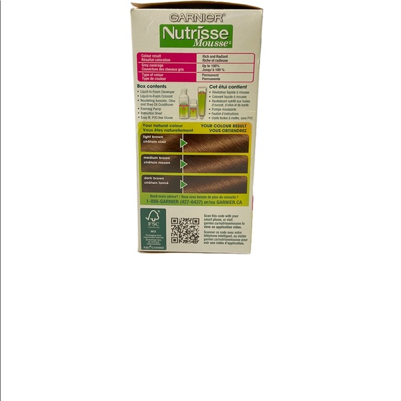 Garnier Nutrisse Mousse Hair Colour Kit 5G Medium Golden Brown Foam - Picture 6 of 6